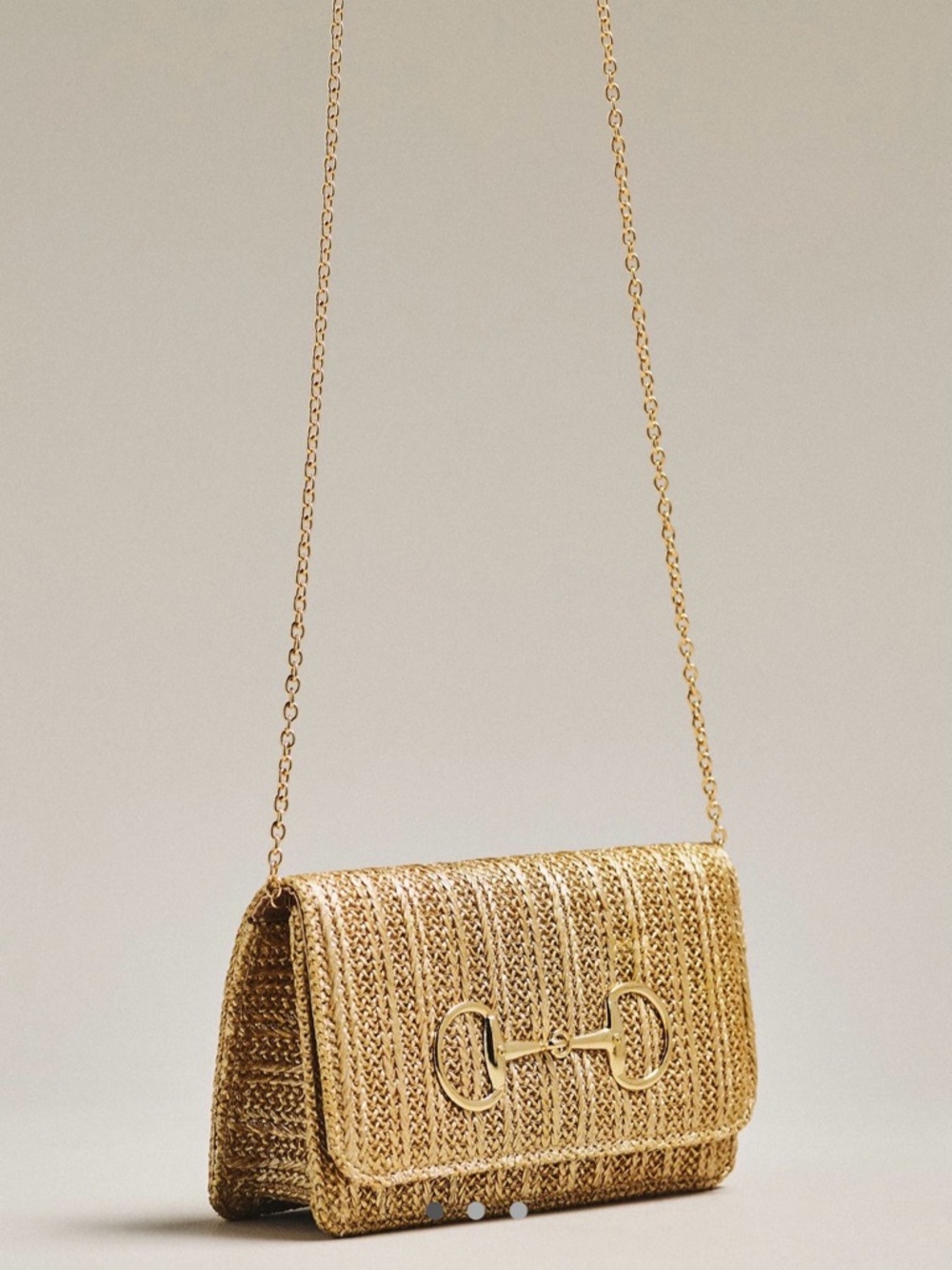 Lesi Lerch Rubi Raffia Snaffle Clutch Horseshoe